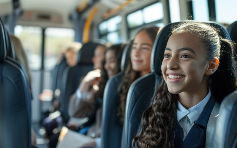 kids on a school trip, school transport services, August 2024, Australia