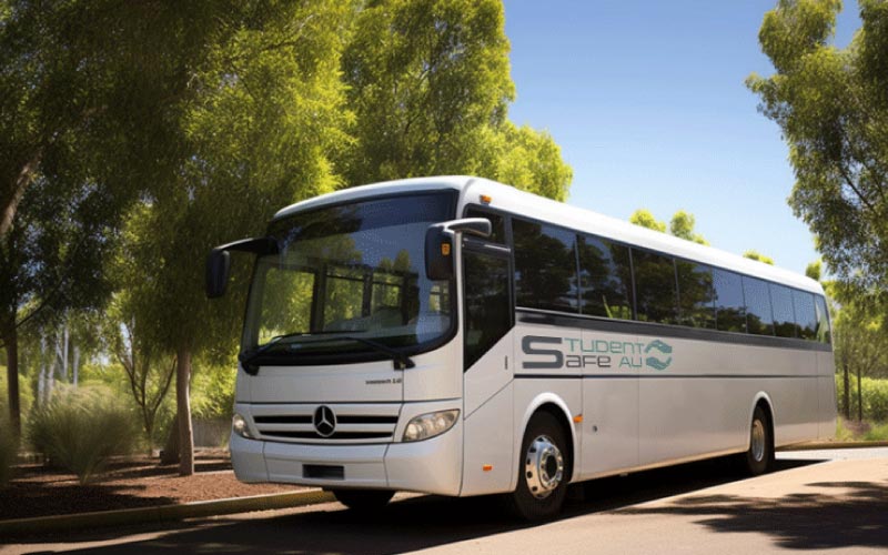 School bus initiative by StudentSafe AU for reducing carbon emissions and promoting sustainability, October 2024, Australia