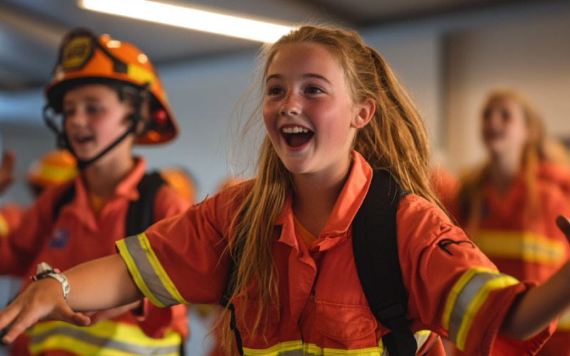 students doing an earthquake drill, student safety, August 2024, Australia