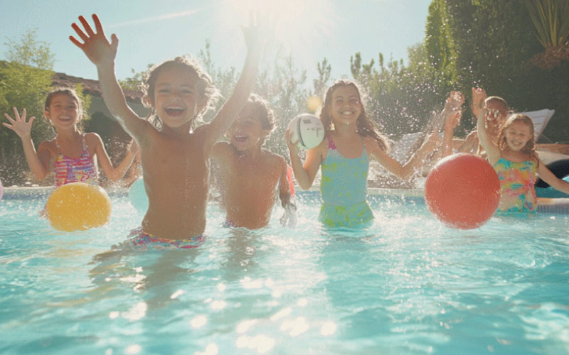 kids waving from a swimming pool, student safety, November 2024, Australia